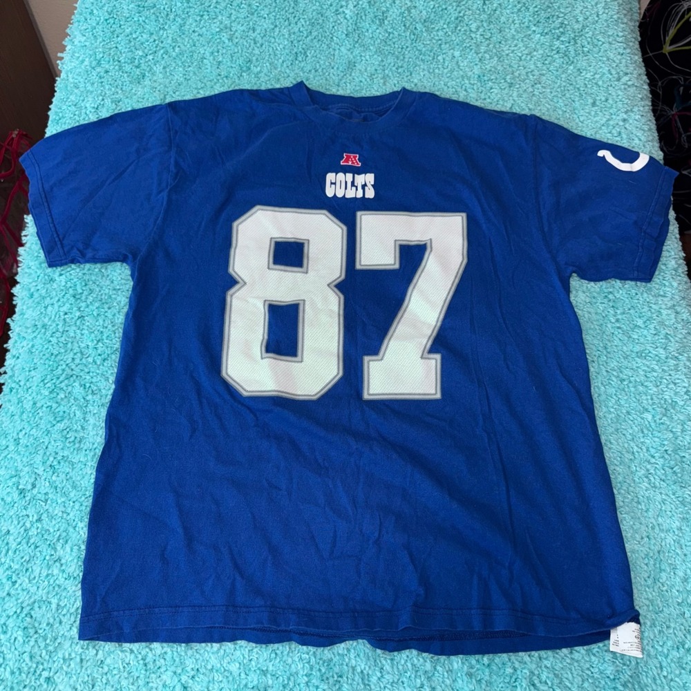 Reggie Wayne Indianapolis Colts #87‎ NFL Team Apparel Blue T-Shirt